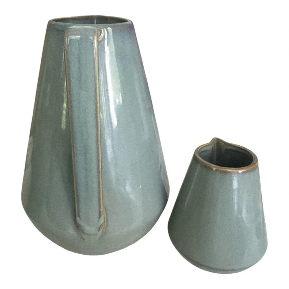 Ferm Living Neu Ceramic Pitcher & Creamer Jug Grey Modern Scandinavian Mint Cond